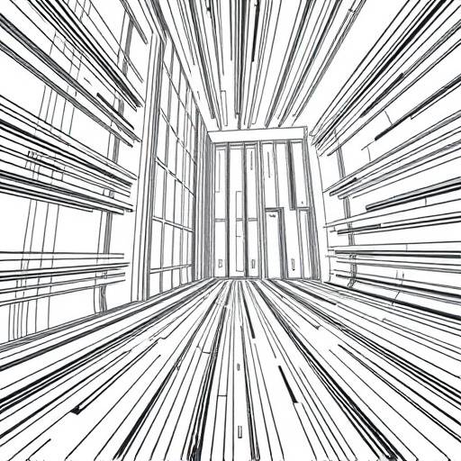 A graphic panel from a PanelVerse Comics instructional comic, depicting the use of perspective lines to create depth.