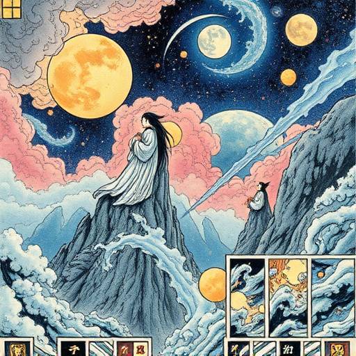 Page from a fantasy comic featuring intricate world-building, illustrated by Kenji Tanaka